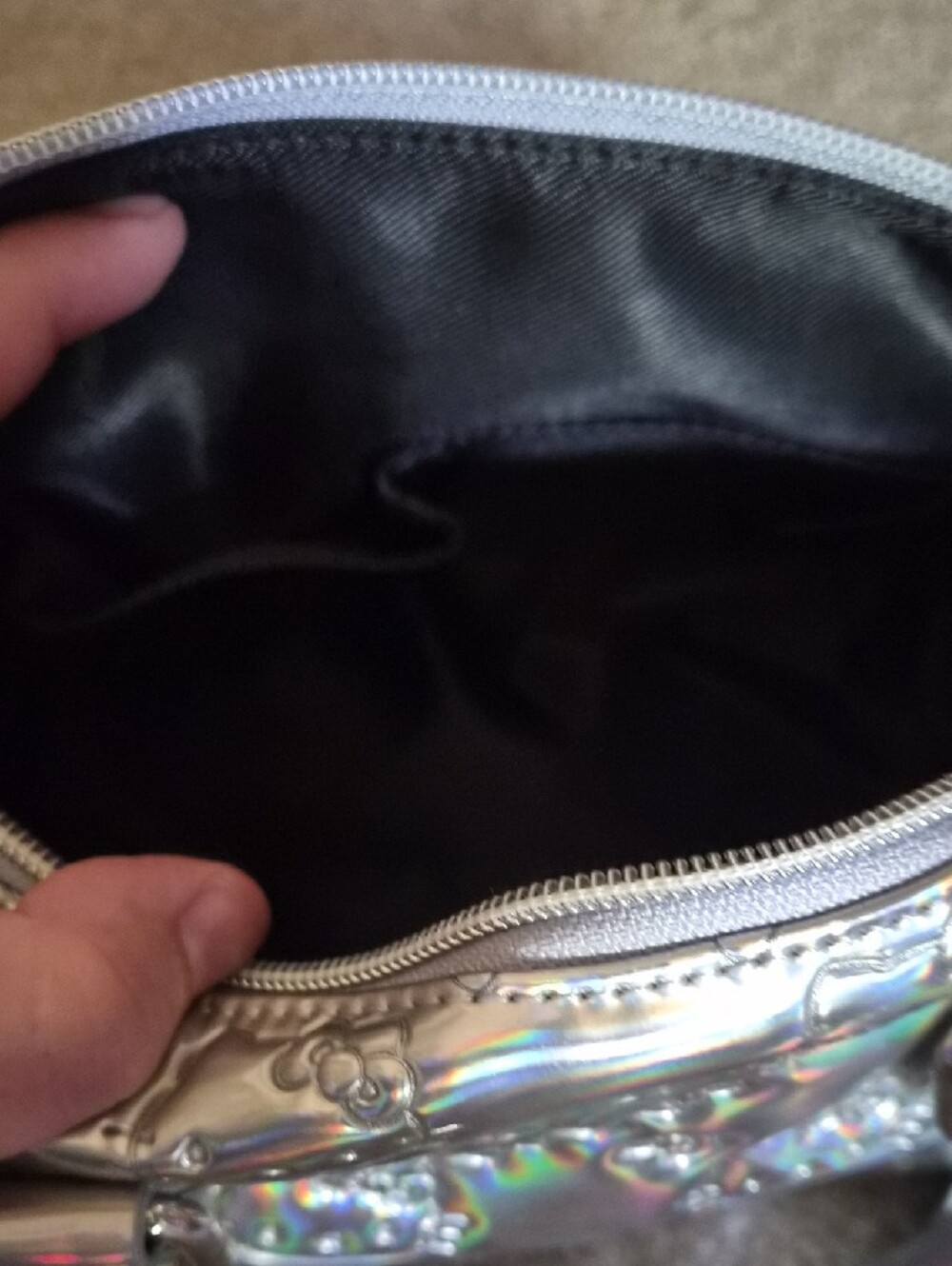 EUC Rare Hello Kitty X Loungefly Iridescent Satchel and Wallet - Picture 8 of 9